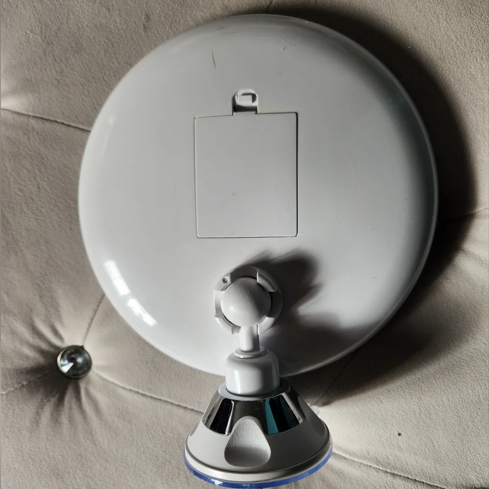 Round Silver Vanity Magnifying Mirror